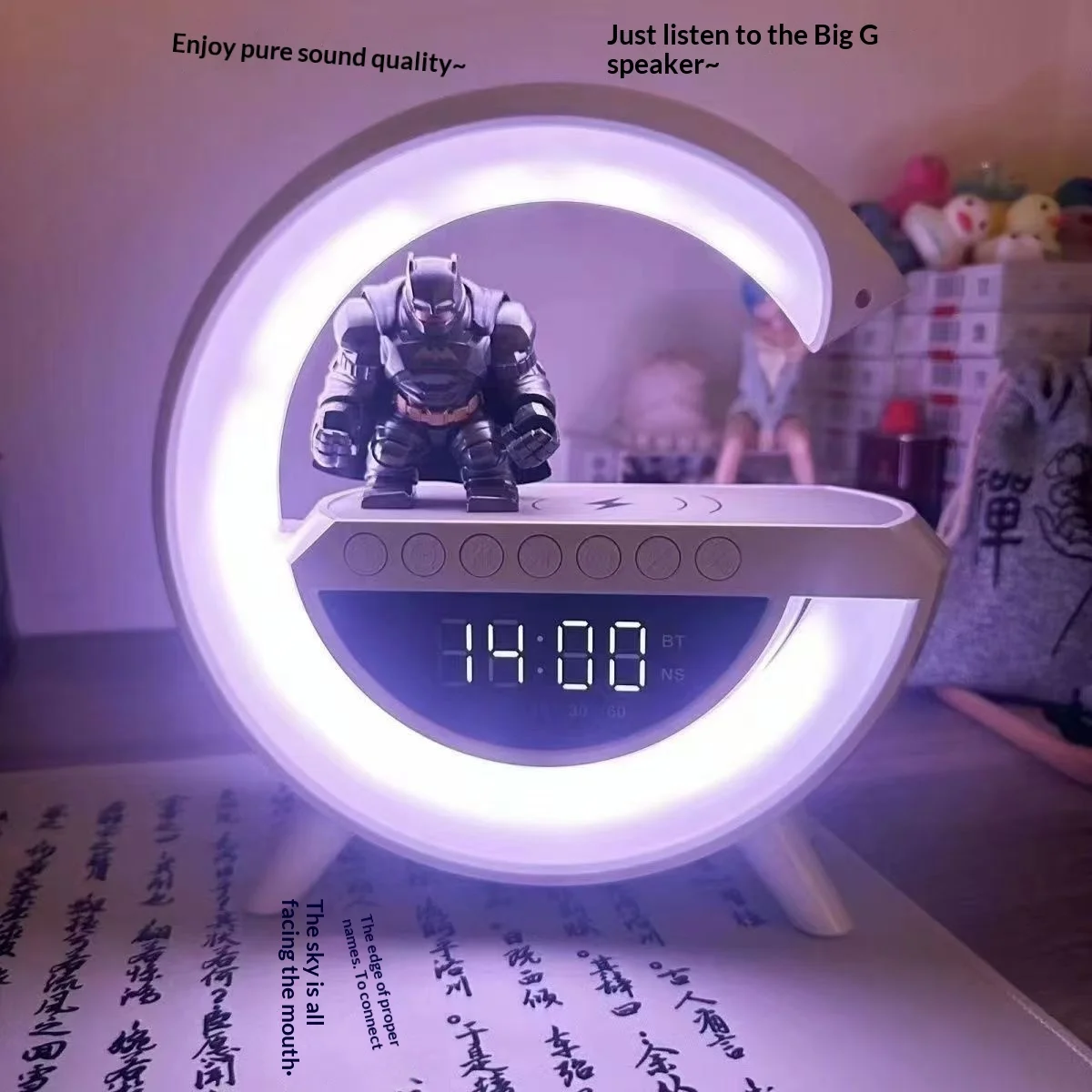 5.3 Bluetooth Speaker IPX4 Waterproof Wireless Charging Multifunctional Night Light Alarm Clock Desk Lamp Ambient Portable Light