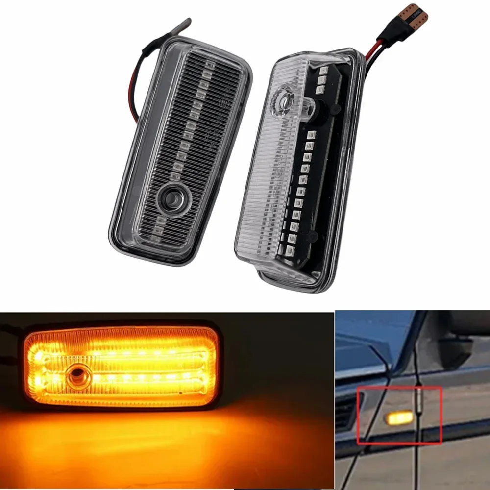 For Mercedes Benz G-Class W460 W463 W461 G500 G550 G55 G63 LED Blinker Sequential Lamp Dynamic Side Marker Turn Signal Lights