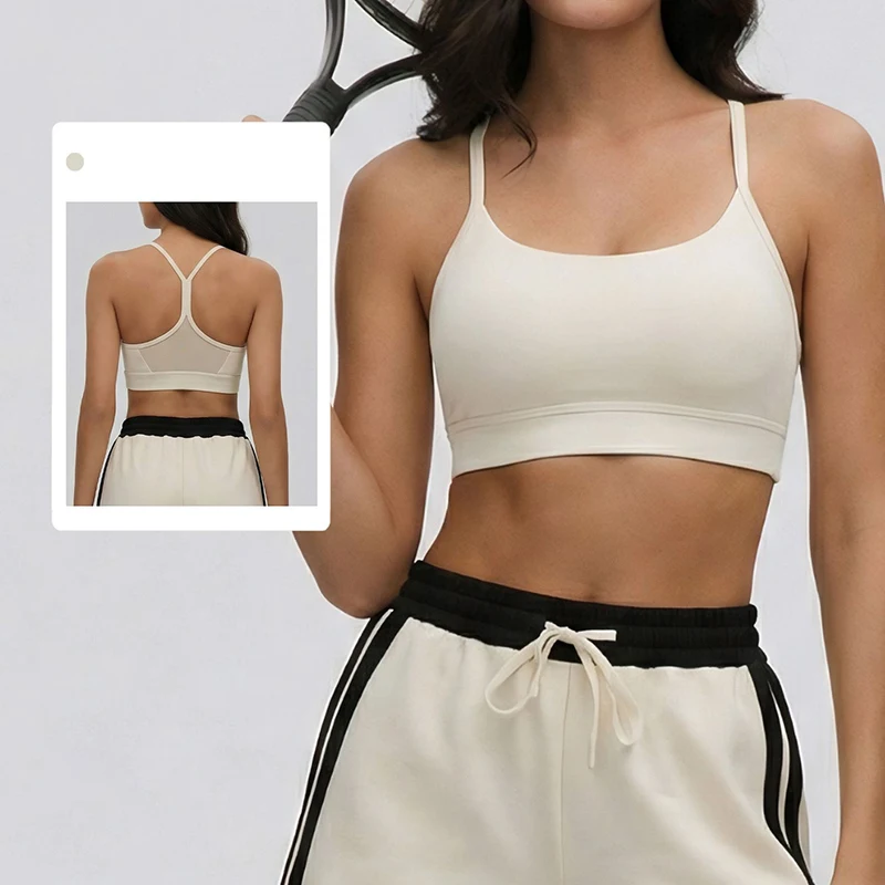 

Женский высококачественный бюстгальтер для йоги со встроенными чашечками, дышащий спортивный топ, приятный для кожи, влагоотводящий, для пилатеса и занятий в спортзале