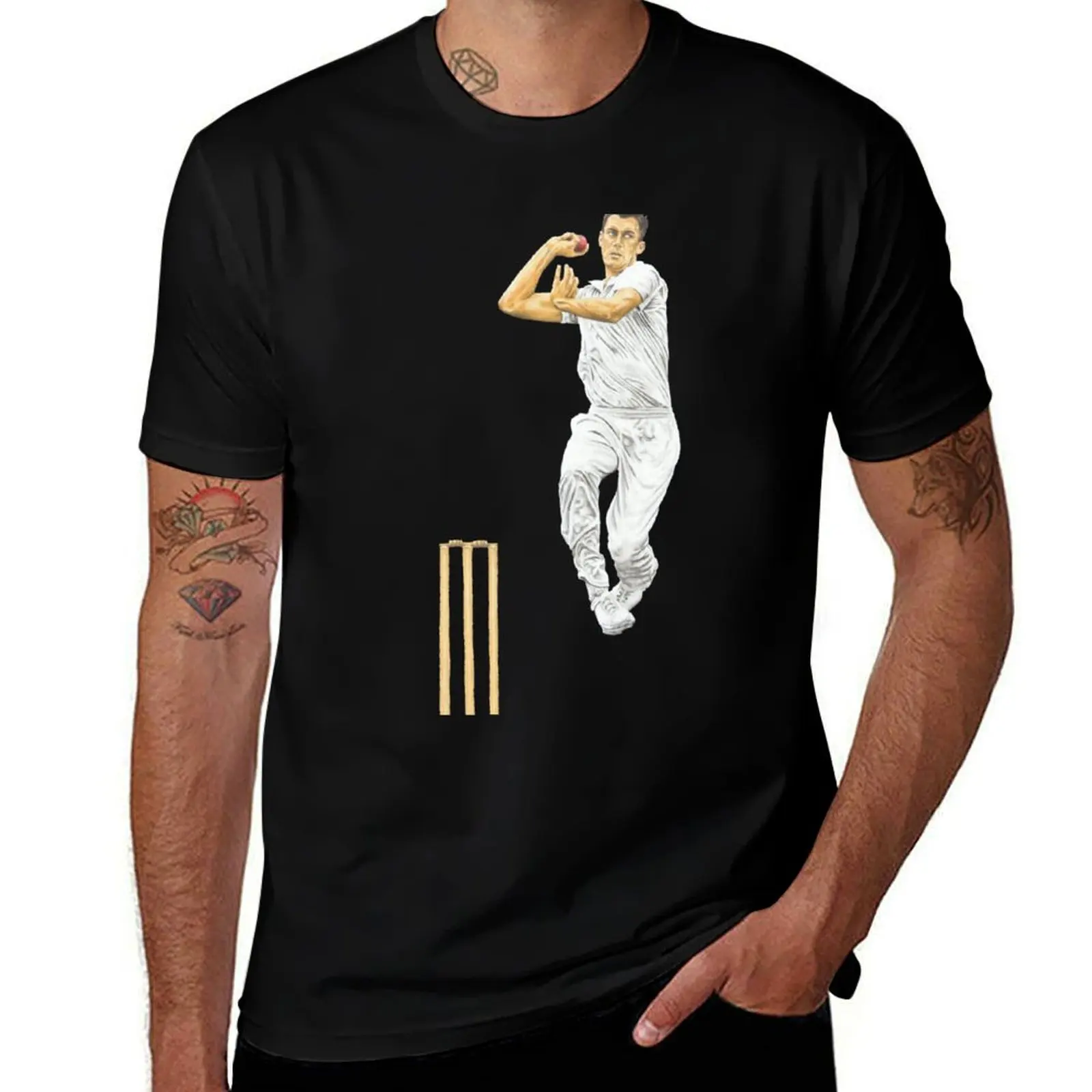 Cricket / Pat Cummins / Australia T-Shirt Dry Fit Athletic Short Sleeve Shirt T-Shirt