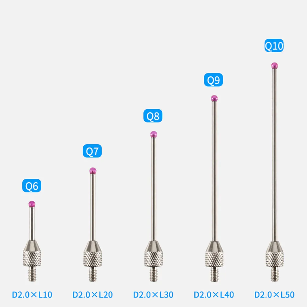 CNC 3D edge finder sub-rod probe measuring head ruby tungsten steel needle dial indicator dial gauge extended measuring head