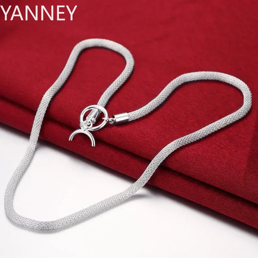 

Hot new 925 Sterling Silver Necklaces for women fine Jewelry 20 Inches Simple Network Fashion Christmas Gifts wedding party