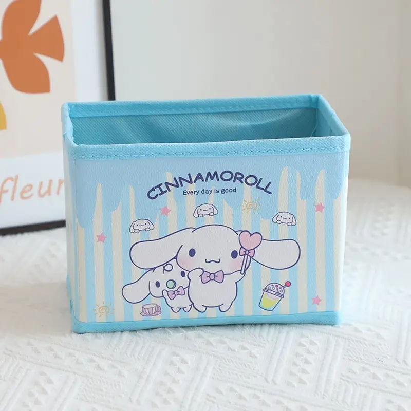 Organizador de cosméticos de dibujos animados de Sanrios, Cinnamoroll Kuromi Melody, caja de desorden de escritorio, regalo de cumpleaños y Navidad para amigos