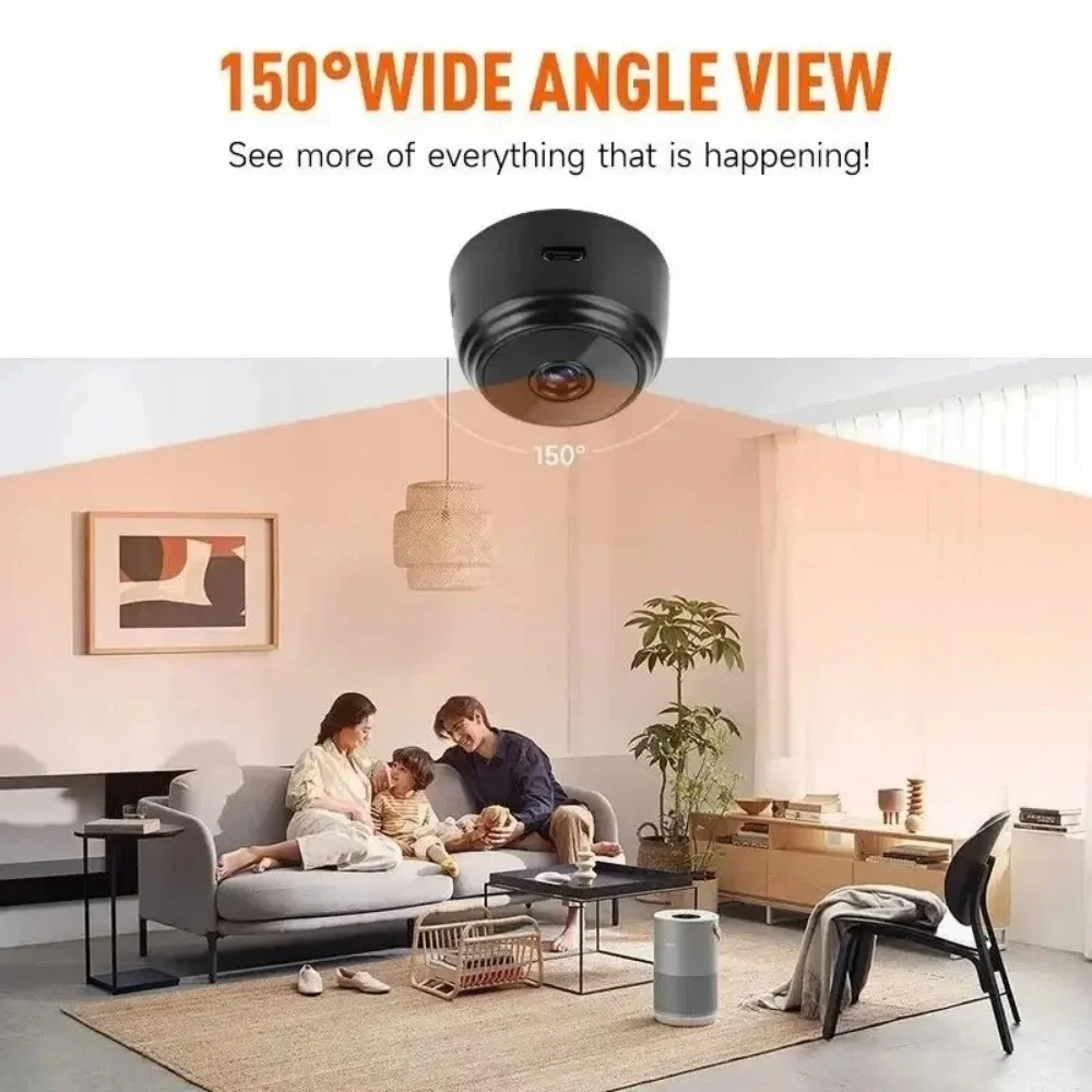 

Мини-камера A9 1080P HD с Wi-Fi, беспроводной видеорегистратор, ночное видение ИК, крепление на мощном магните, удаленный просмотр в реальном времени для домашней безопасности