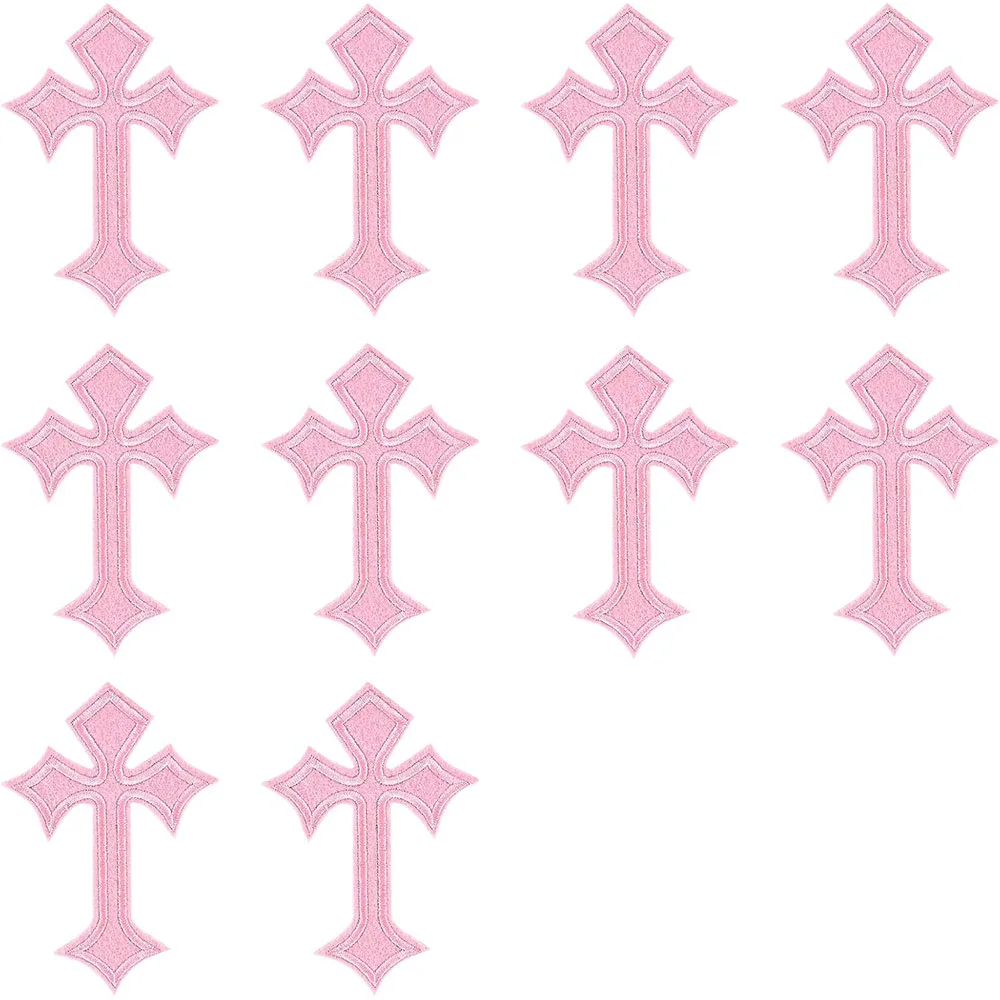 10 Stück Coole Kreuz-Patch-Stickerei-Aufkleber zum Aufbügeln auf Kleidung, Weihnachten, DIY, Jeans, Jacken, Festival-Abzeichen, Taschen, Reparatur, Dekoration – Detail 9