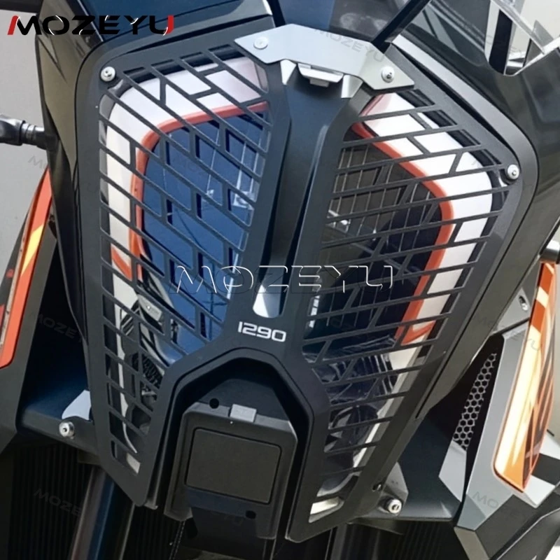 

For KTM 1290 Super Adventure S R 2017-2024 2025 2026 1290 SAS Motorcycle Headlight Grille Protector Guard Side Stand Extension