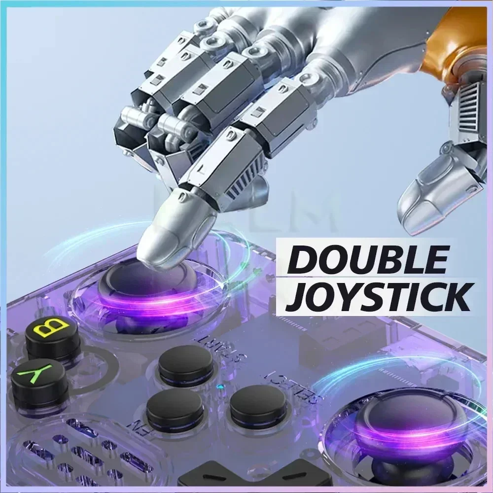 R36S ريترو وحدة تحكم بجهاز لعب محمول 3.5 بوصة IPS شاشة نظام لينكس المحمولة مشغل فيديو صغير محاكي الألعاب الكلاسيكية 128G