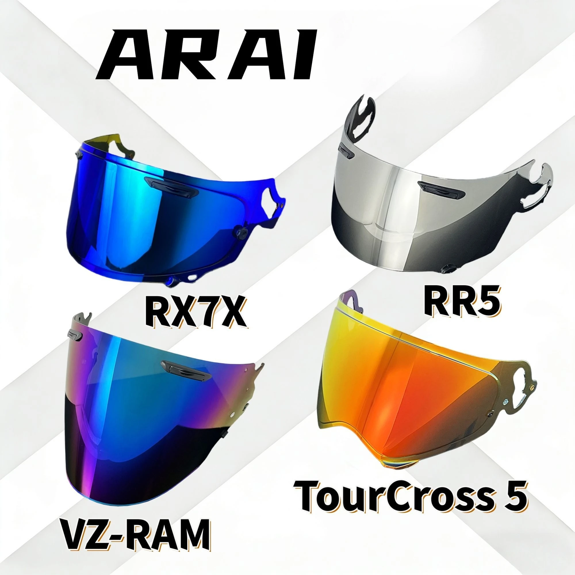 

Helmet Lens for ARAI RX7X/RX7V/RR5/RX7/VZ-RAM/Rally 5 Sun Protection Night Vision Mirror