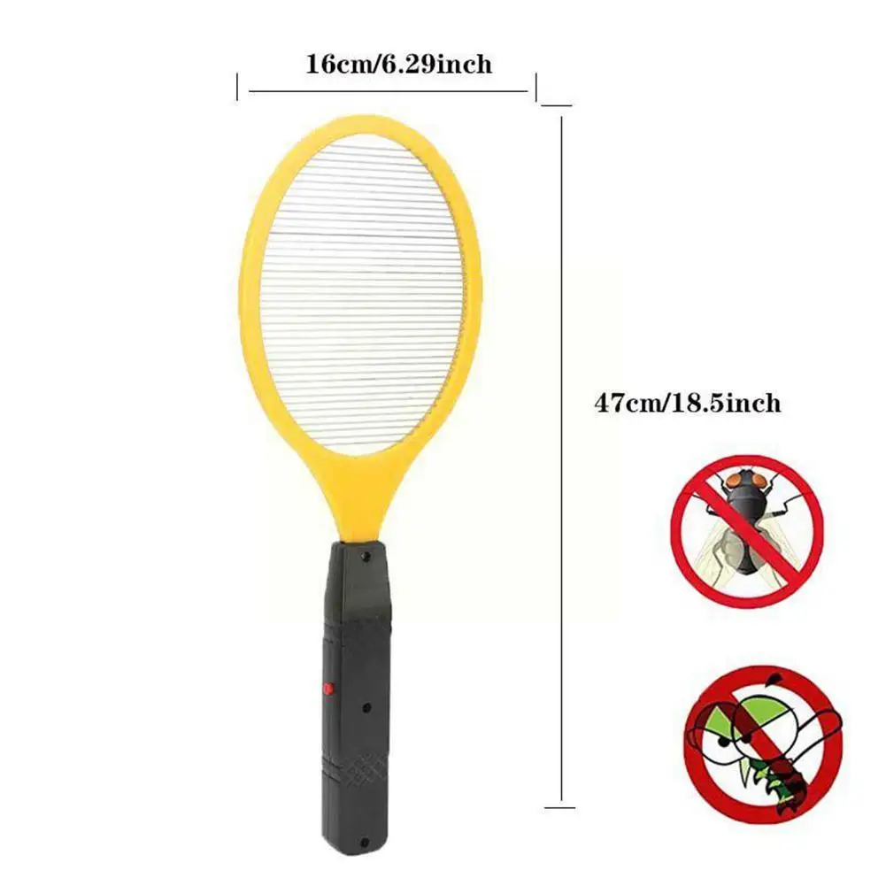 Elektryczny ręczny łapka na owady owad Fly Swatter rakieta pojedynczy komar elektryczny Swatter Mosquitos Pest przenośna warstwa Kille I7B2