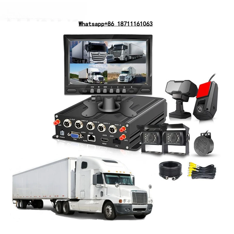 

Truck Bus Anti Sleep Driving Alarm Driver Fatigue Management ADAS DSM 4CH SD DVR 4G WIFI 1080P 360 System