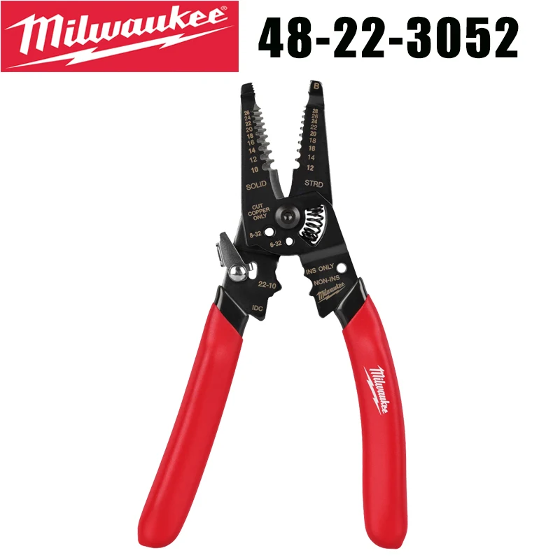 Milwaukee 48-22-3052 Professional Electrical Wire Stripper Tool Multi-Purpose Wire Cutter Crimper with IDC Terminal Crimping