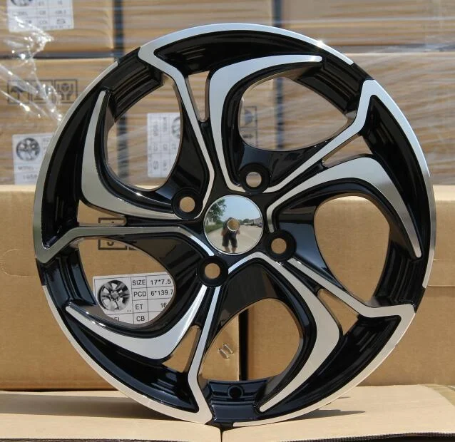 14 15 16 inch alloy wheel with pcd 100-114.3 tuning wheels black machine face JWL VIA TEST