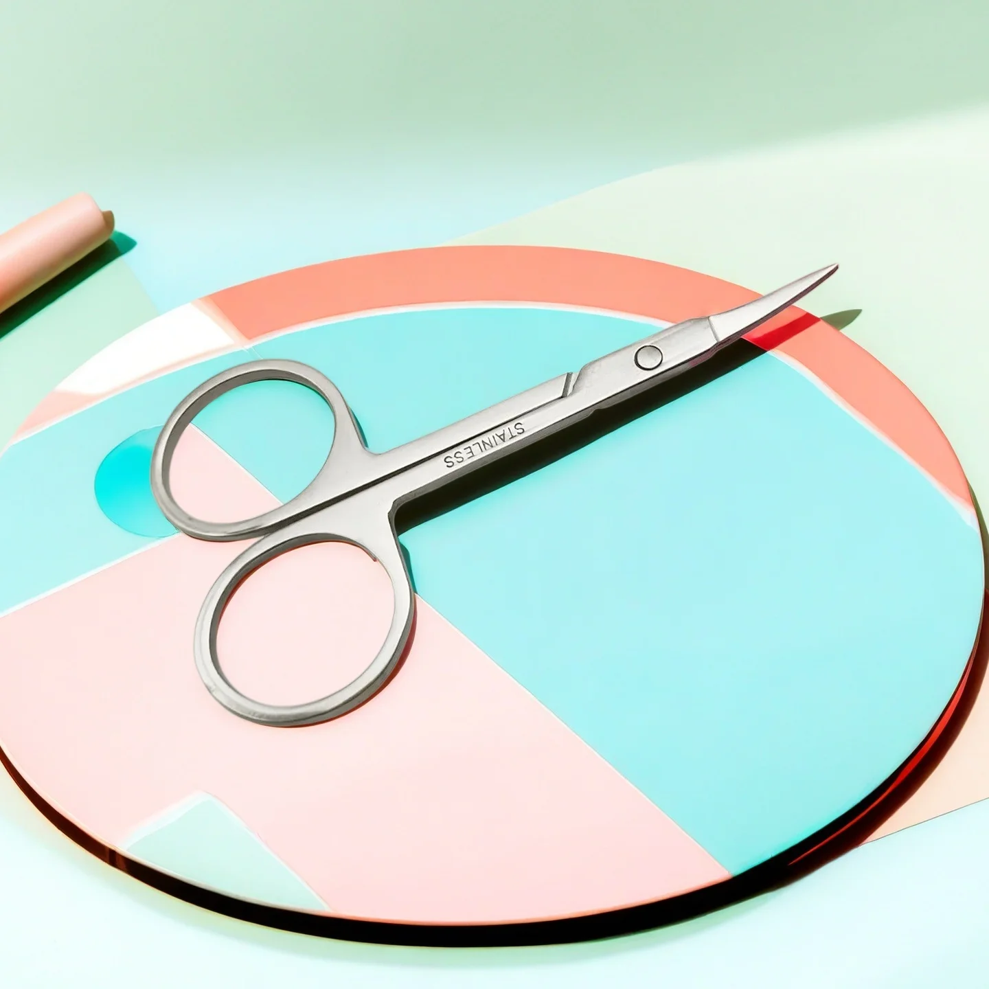 EasyNail 1 szt. Zestaw powierzchnia lustrzana prosta krzywa głowica profesjonalny Manicure skórek Pedicure paznokcie nożyczki brwi włosy w nosie — zdjęcie 4