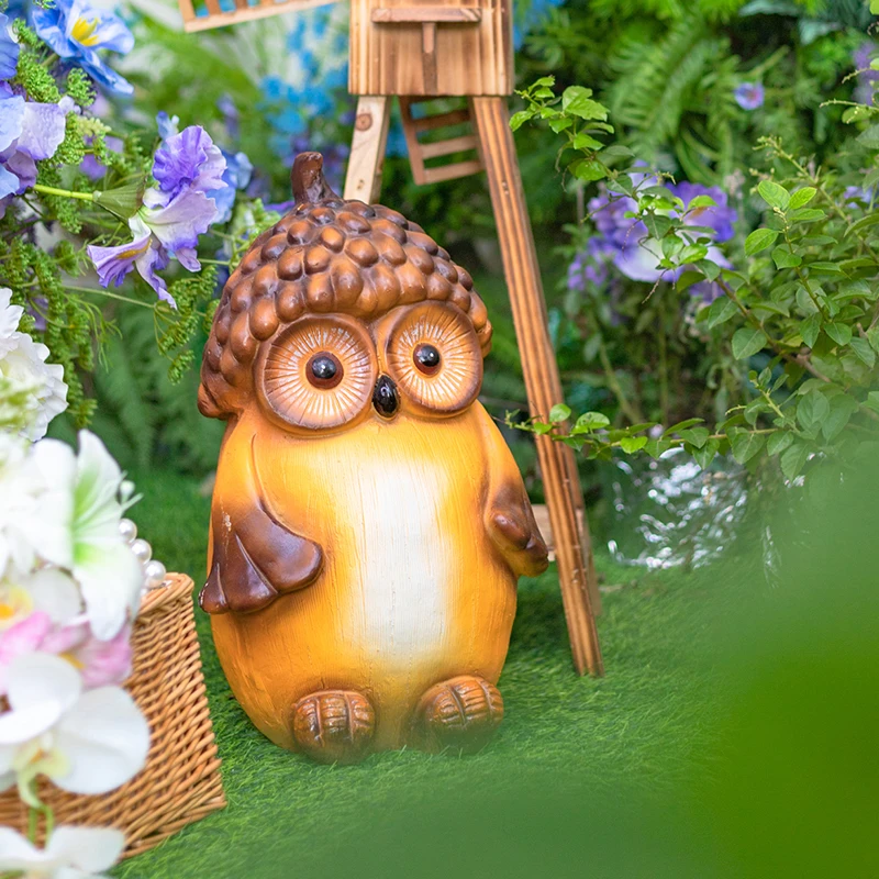 Garden And Outdoor Decoration Animal Lighting Luminous Owl Solar Courtyard Lights Park Camping Landscape Daily Lighting Lamp