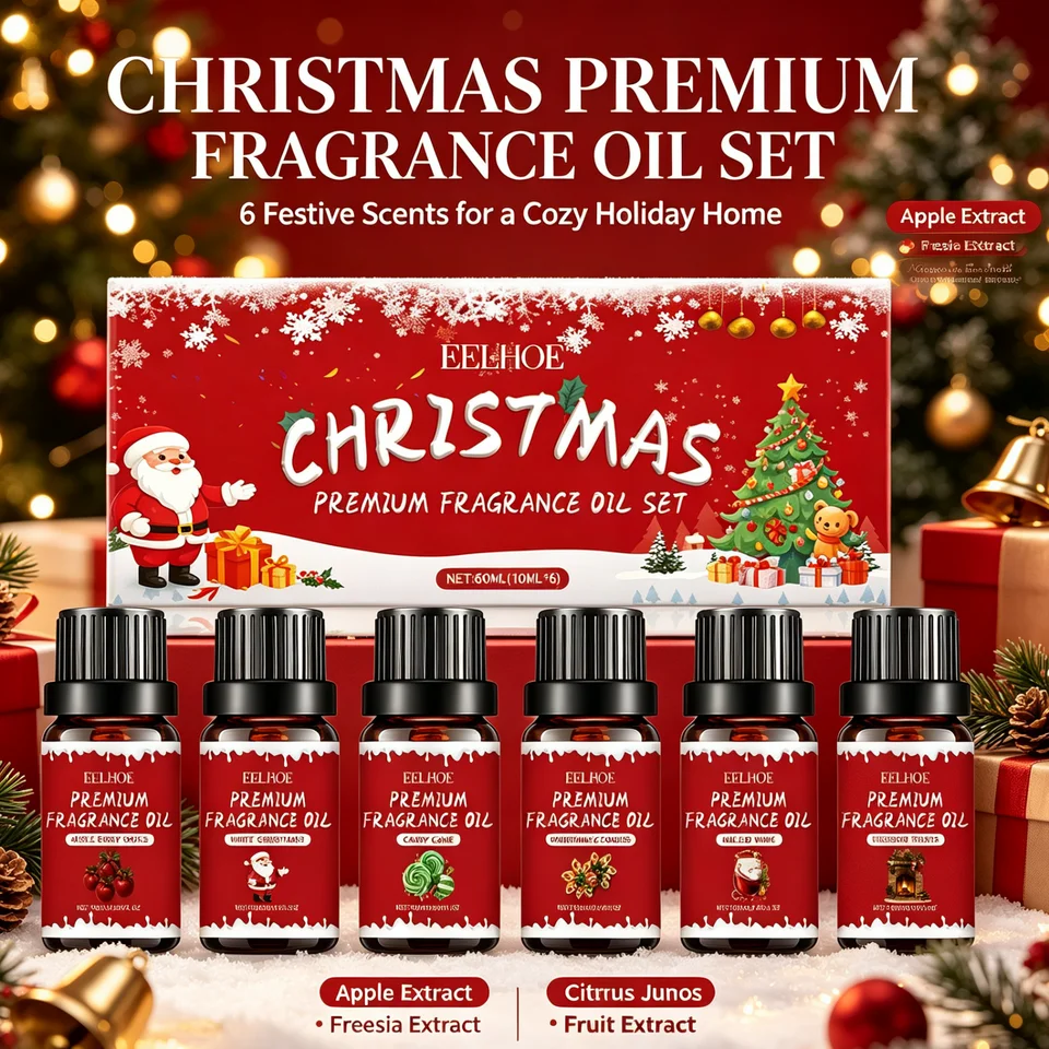 Christmas Essential Oils Gift Set Aromatherapy 6x10ml