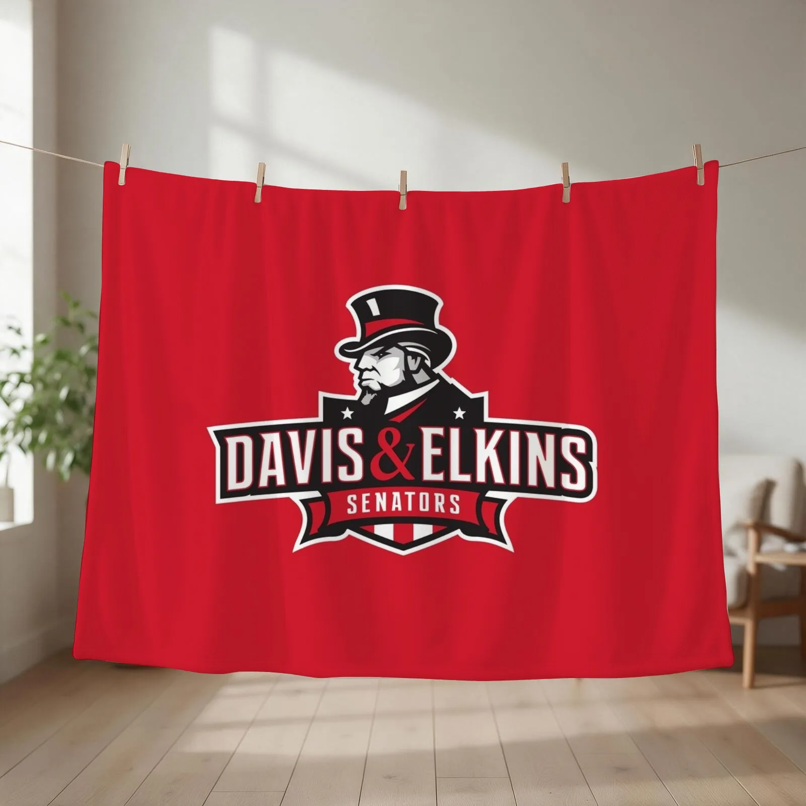Davis & Elkins College Throw Blanket Thins christmas gifts Travel Luxury Designer Blankets