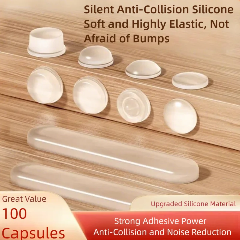Full Buffer & Noise-Proof Pad, Furniture & Door and Window Protection Pad, Mini Door Stop, Self-Adhesive