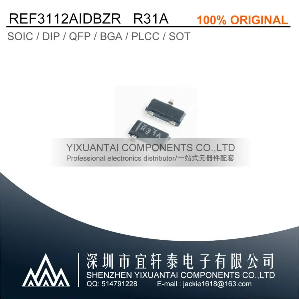5-50pcs/Lot REF3112AIDBZR  REF3112AIDBZ  REF3112A  REF3112 IC VREF SERIES 0.2% SOT23-3 Marking:R31A New Original