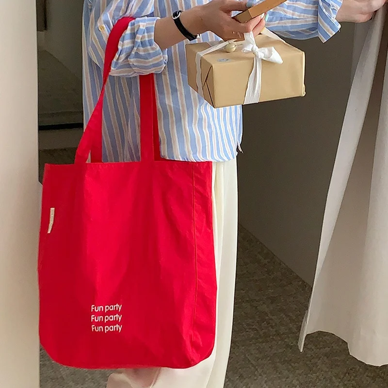 

Sage Green Shoulder Bag Spring/Summer Large Capacity Nylon Bag Korean Letter Printed Versatile Commuter Bag