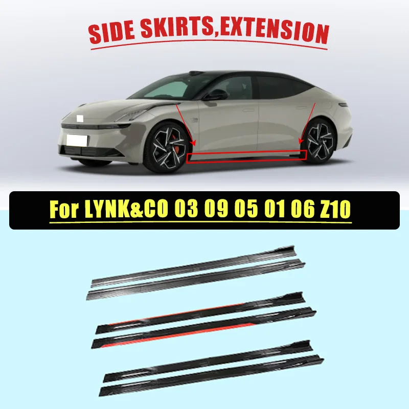 

Universal Car Side Skirt 8 Pcs Winglet Splitters Lip Side Spoiler Extension Rocker Plate For LYNK&CO 03 09 05 01 06 Z10