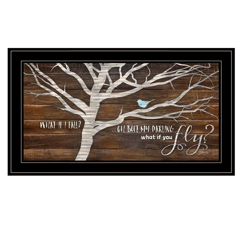 

Modern Framed Wall Art "What If You Fly" by Marla Rae – Stylish Home Decor for Living Room, Bedroom, Farmhouse Interior