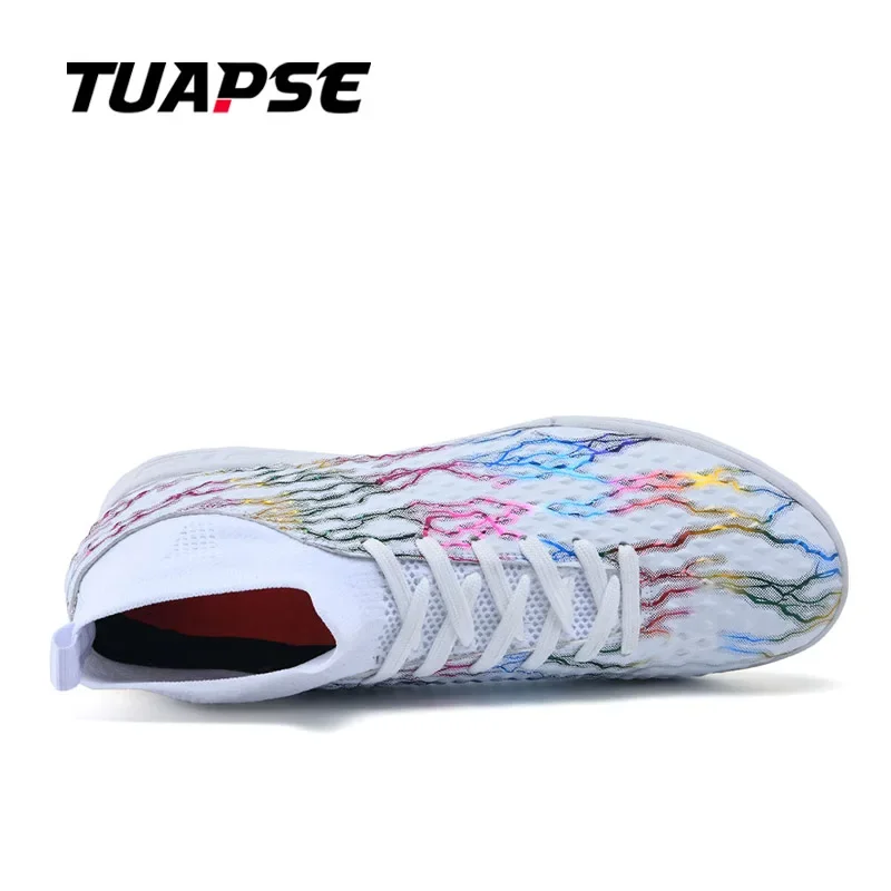 TUAPSE Men Football Shoes Young Training Lightweight Breathable Comfortable Outdoor Sport Non Slip Cleats Size 33-46