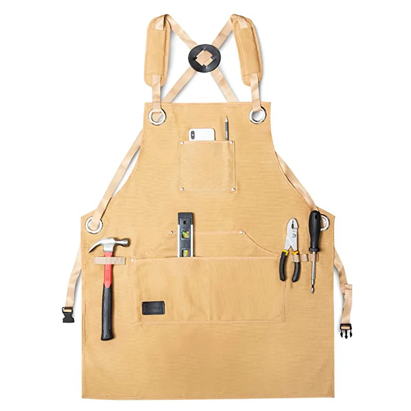 Thick Canvas Apron Multi-functional Pocket Woodworking and Electrical Wear-resistant Overalls Factory Customization