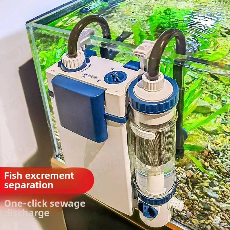 3-in-1 Aquarium-Wasserpumpenfilter, Wandmontierter Biofilter für Fischbecken mit Sauerstoff und Zirkulation, Alles in Einem