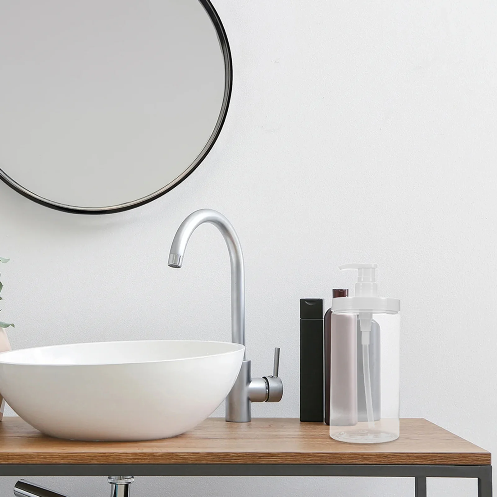 2 szt. Butelki podróżne z szerokim otworem, szczelne, z pompką dozującą, wielokrotnego użytku, przezroczyste, plastikowe na szampon, balsam, kosmetyki podróżne