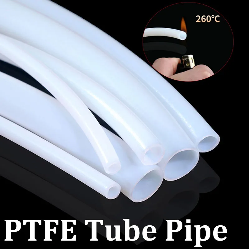 

PTFE Tube Polytetrafluoroethylene Tubes Milky White ID0.8-13mm OD1.6-15mm High-Temperature Acid-Base And Oil-Resistant Hose