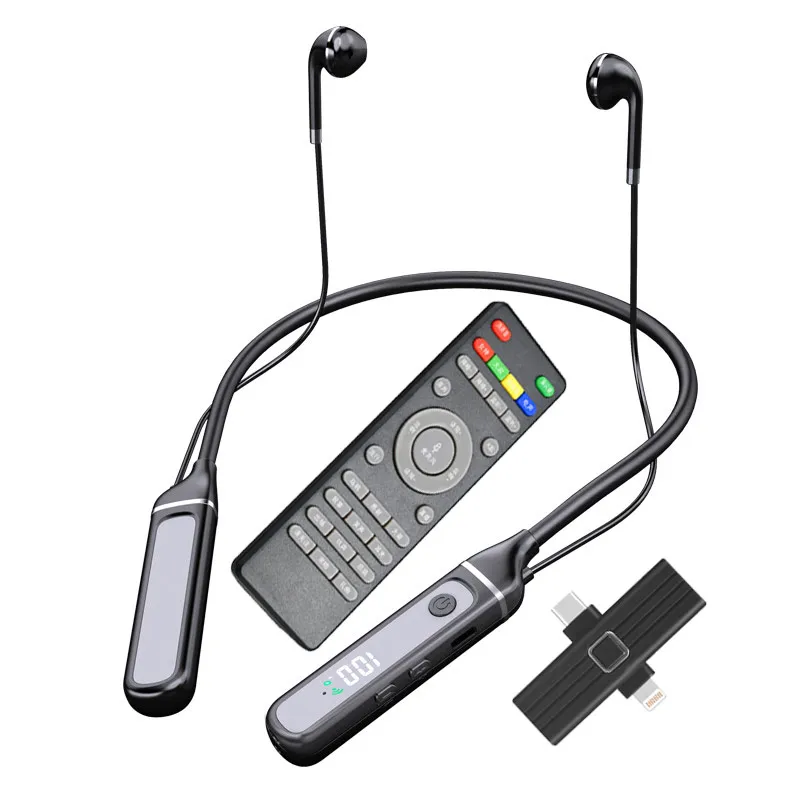 

Luxmoc Bluetooth Live Headset Built-In Sound Card K-Song Earphones Noise Reduction Live Broadcast Hanging Neck Headphones