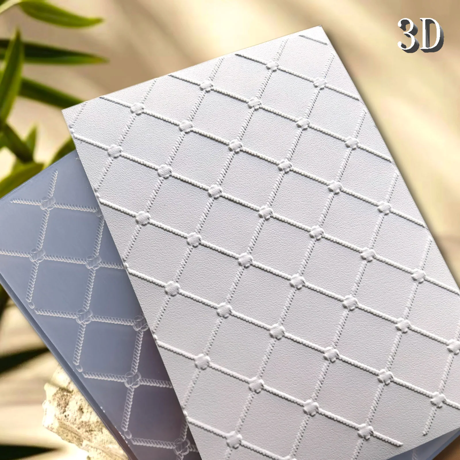 3D-geprägter Ordner mit Gitterseil-Textur-Design, verwendet für DIY-Sammelalbum und handgefertigte Projekte aus dekorativem Karton