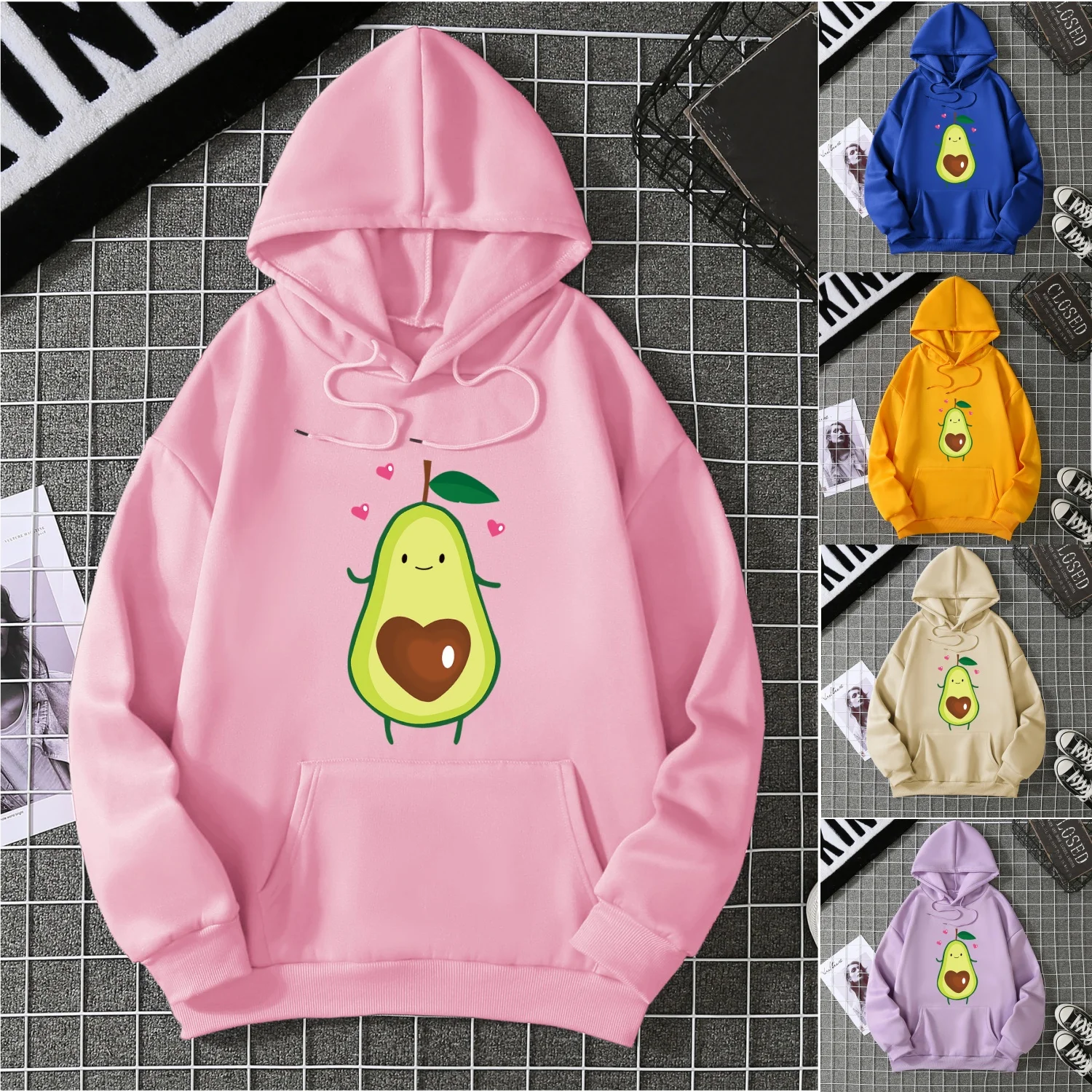 

2025 Winter New Women's Hoodie High Street Unisex style Double Pockets Sweatshirts Outerwear Plus-Size Women's Clothing CYXX224