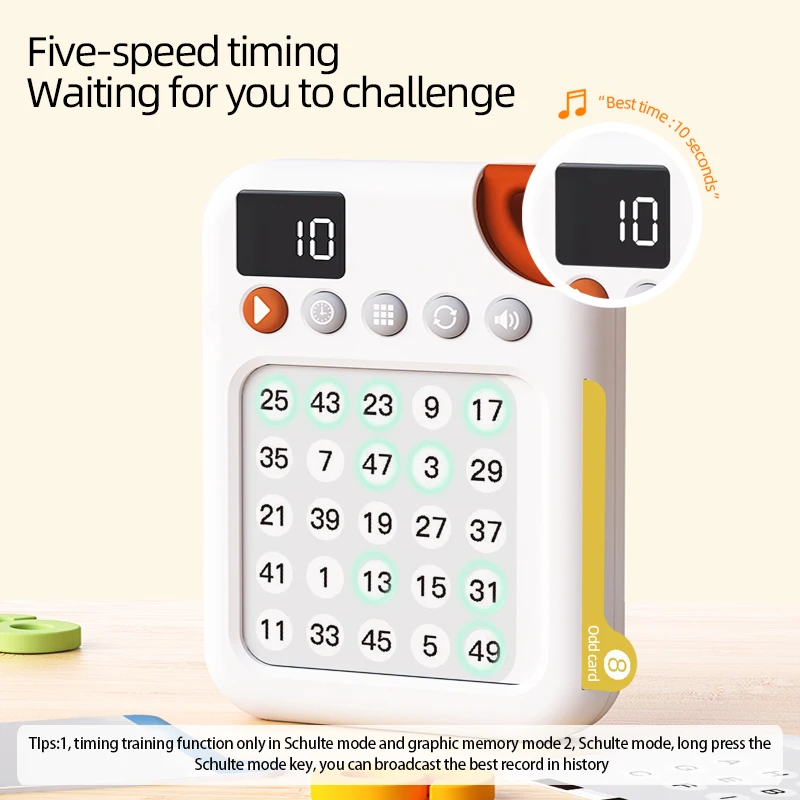 لعبة محمولة للأطفال، آلة تدريب Schulte المحمولة لمرحلة ما قبل المدرسة، مدرب ذاكرة الاهتمام التعليمي #2