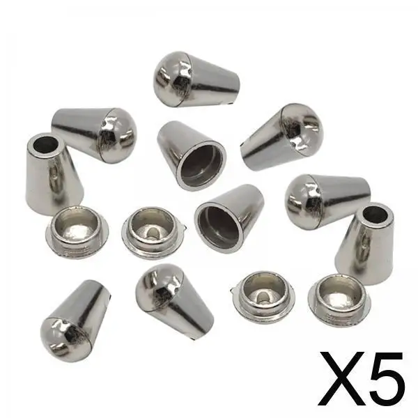 

Drawstring Stoppers Silver Cord End Caps Bell Shaped Toggle Clips Plastic Fasteners for Bag Straps DIY Clothing Accessories
