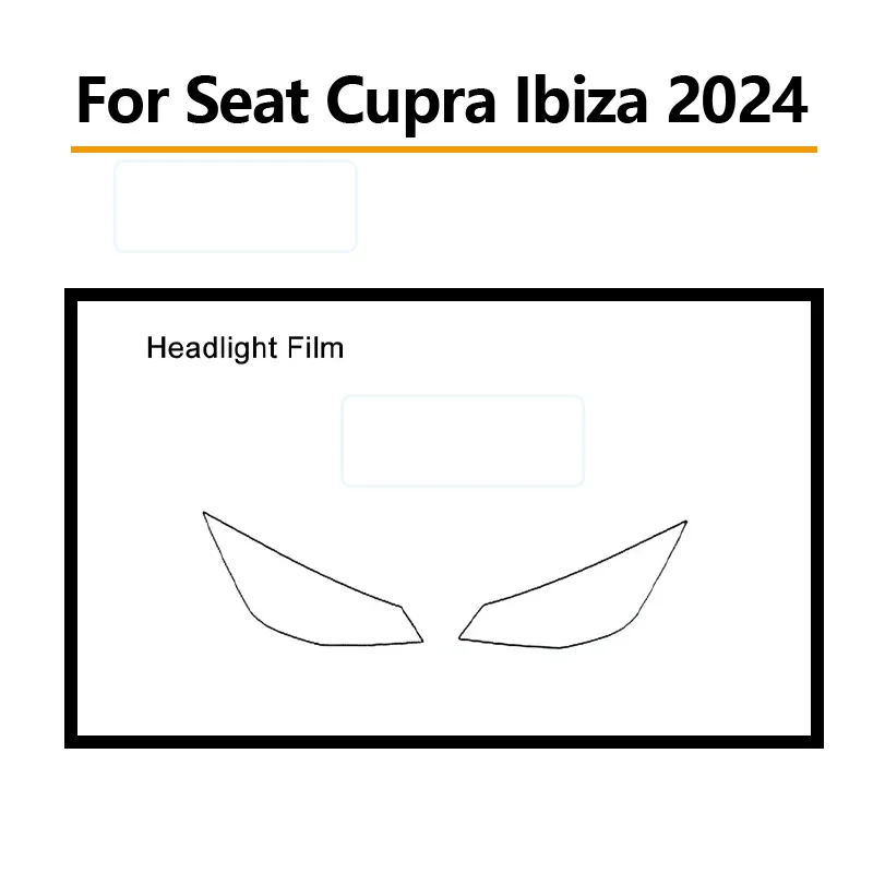 

Car Headlight Rearview B C Pillars Film for Seat Cupra Ibiza 2024 Anti-Scratch Protection Film Sticker Clear Smoked Film