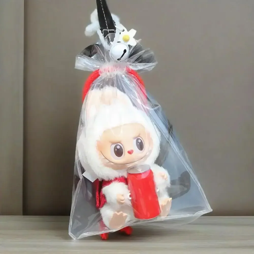 

For Craybaby Mini Transparent Protective Cover Pendant Storage Display Bag Dolls Accessories for 17cm Labubu Doll Walking Bag