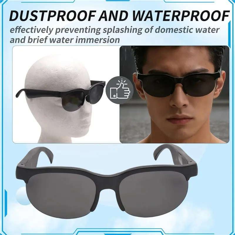 Superior-TWS Xg88pro Bluetooth Smart Glasses Headphones Audio Hands-Free Call Sport Stereo Sunglasses Headsets Music HD Sound