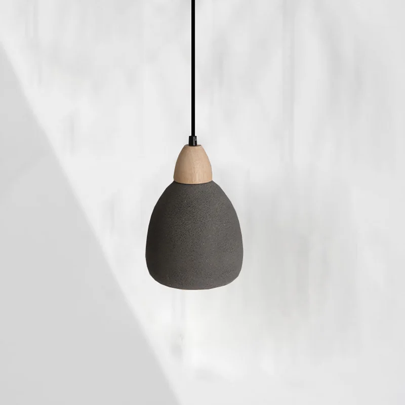 

Wabi-sabi bedroom bedside chandelier Nordic simple modern entrance restaurant bar creative cement small ceiling light