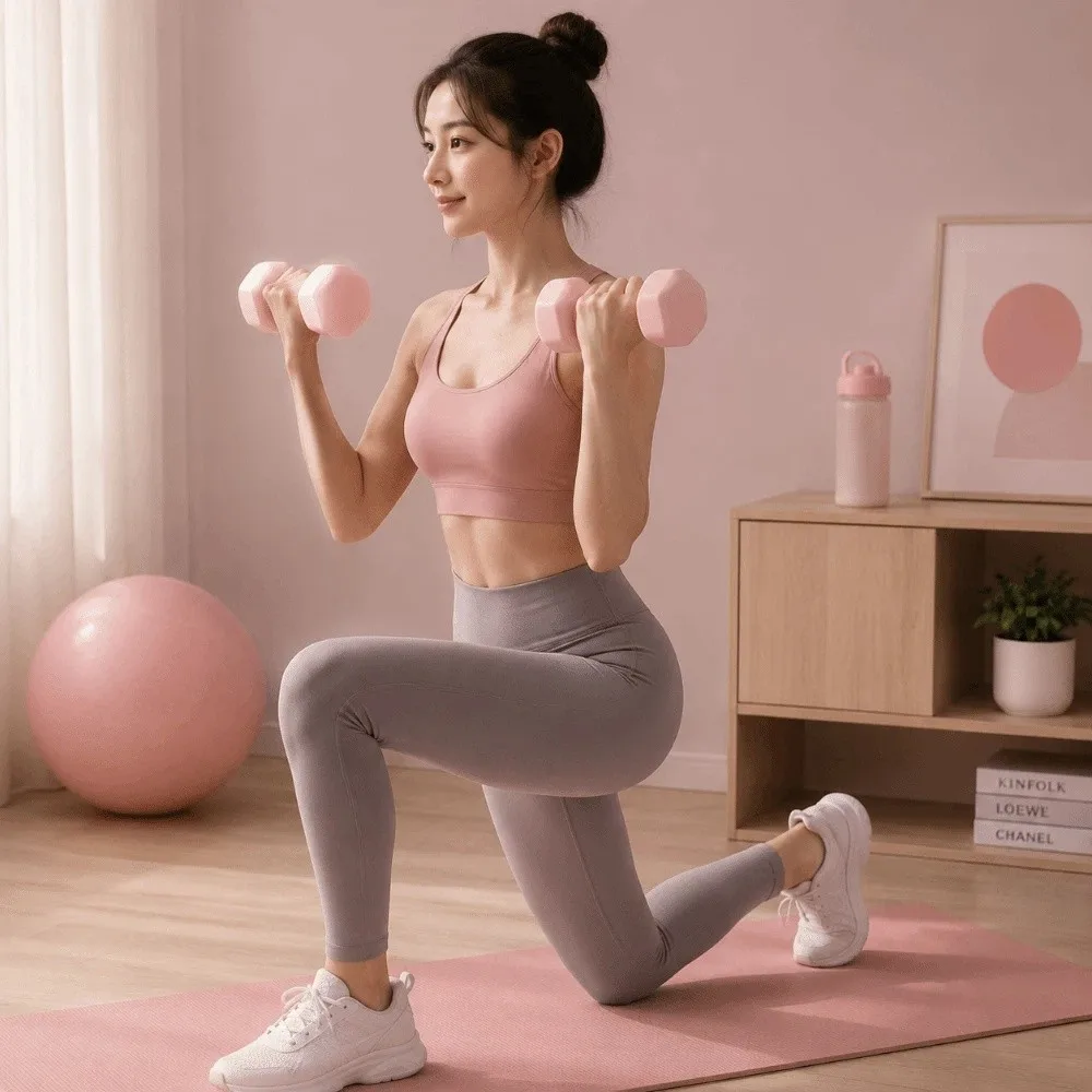 Picture 4: 2pcs Multiple Weight Options Set Dumbbell Smooth Wrapped Surface Premium Solid Material Detachable Dumbbells Non-Slip Design