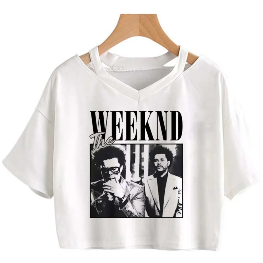 

the Weeknd Tee women comic Y2K streetwear tshirt girl anime manga Japanese clothes