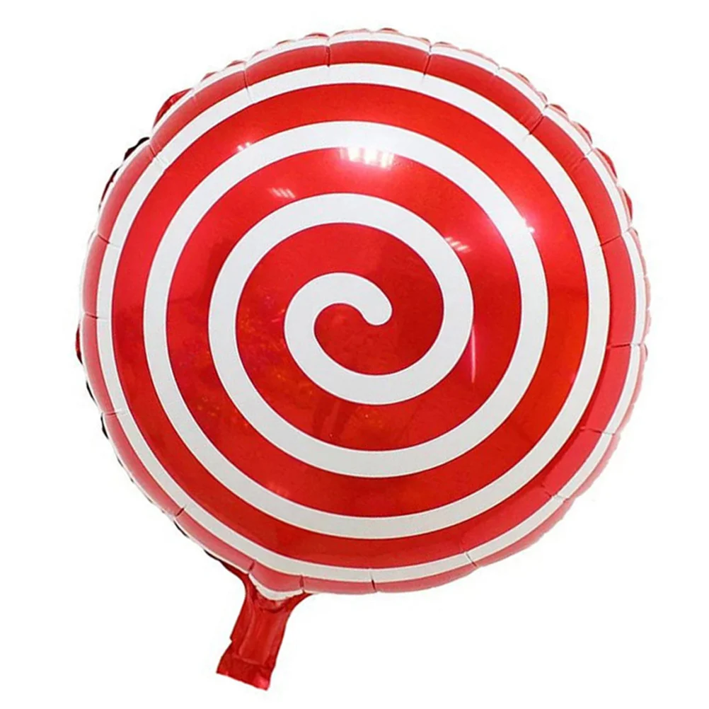 

Lollipop Foil Balloons 18-Inch Birthday Helium Balloon For Party Decoration Red Reusable Glossy Design Festival