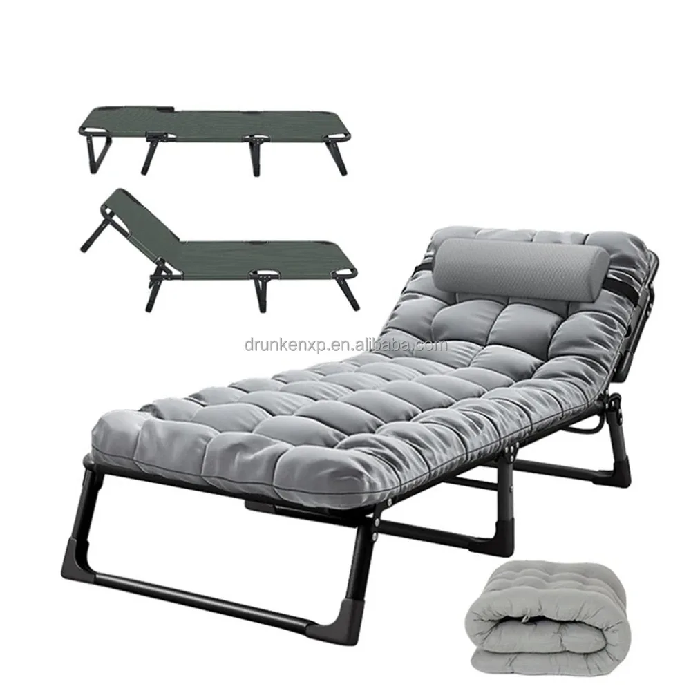 Foldable Camping Hunting Portable Folding Cot Used for Beach Barbecue Backpack Office Hiking Bed with Storage Bag