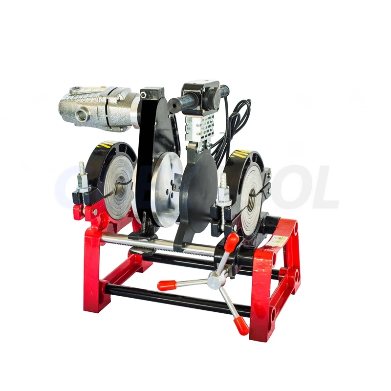 Enhanced 63-200mm Manual Hot Melt Hydraulic four Ring Docking Machine PE/ PPR/ PB/ PVDF Pipe Butt Welding Machine