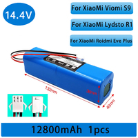 100% Original 14.4V lithium battery 2P4S 12800mAh  For XiaoMi Viomi S9 Lydsto R1 Roidmi Eve Plus Delivery within 10-25 days