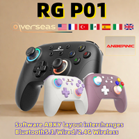 ANBERNIC RG P01 RGP01 Gamepad Wired Wireless Bluetooth RGB Hall Effect Joystick XBOX Game Controller for PC Android IOS System