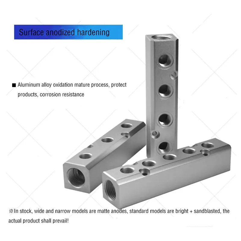 30x30mm Air Manifold Distributor PT1/2 to PT1/4 Drain Diverter Oil Exhaust Distributor Air Source Distribution Row 2-10 Way