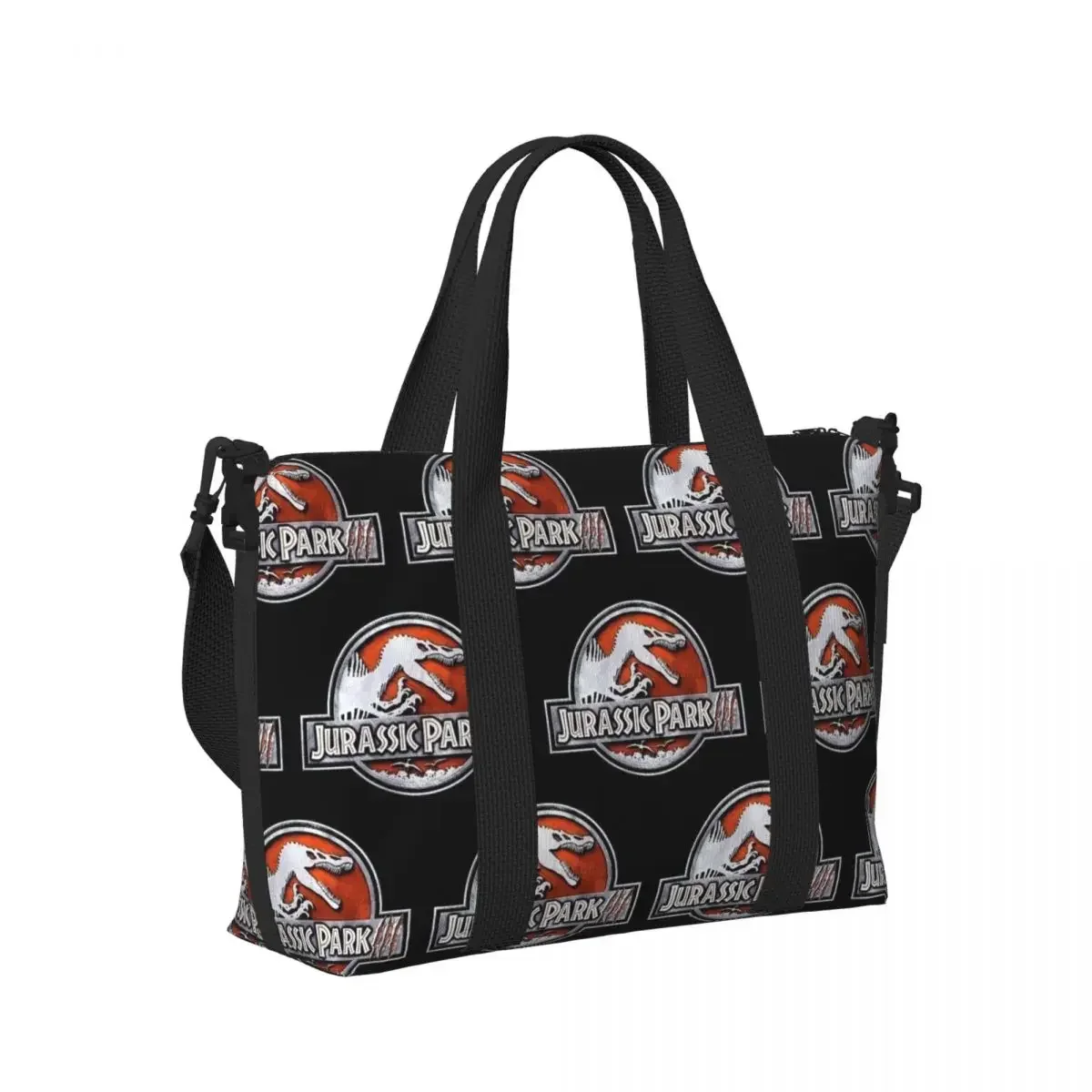 

Dinosaur Jurassic Park Beach Travel Bag Large Capacity Tote Bags for Gym Yoga Women Shopping Duffle Shoulder Bag