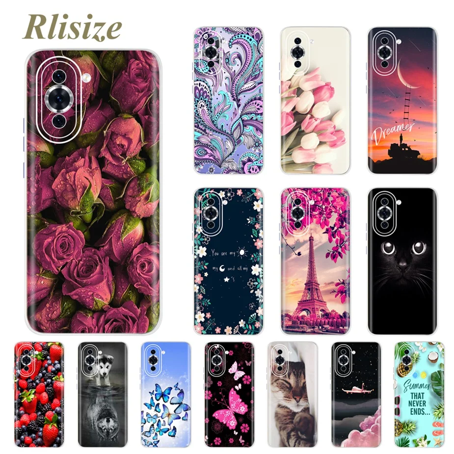 For Huawei Nova 10 Case NCO-AL00 Colorful Painted Cover Soft Slim Phone Cases For Huawei Nova 10 Pro GLA-AL00 Cover Coque Bumper