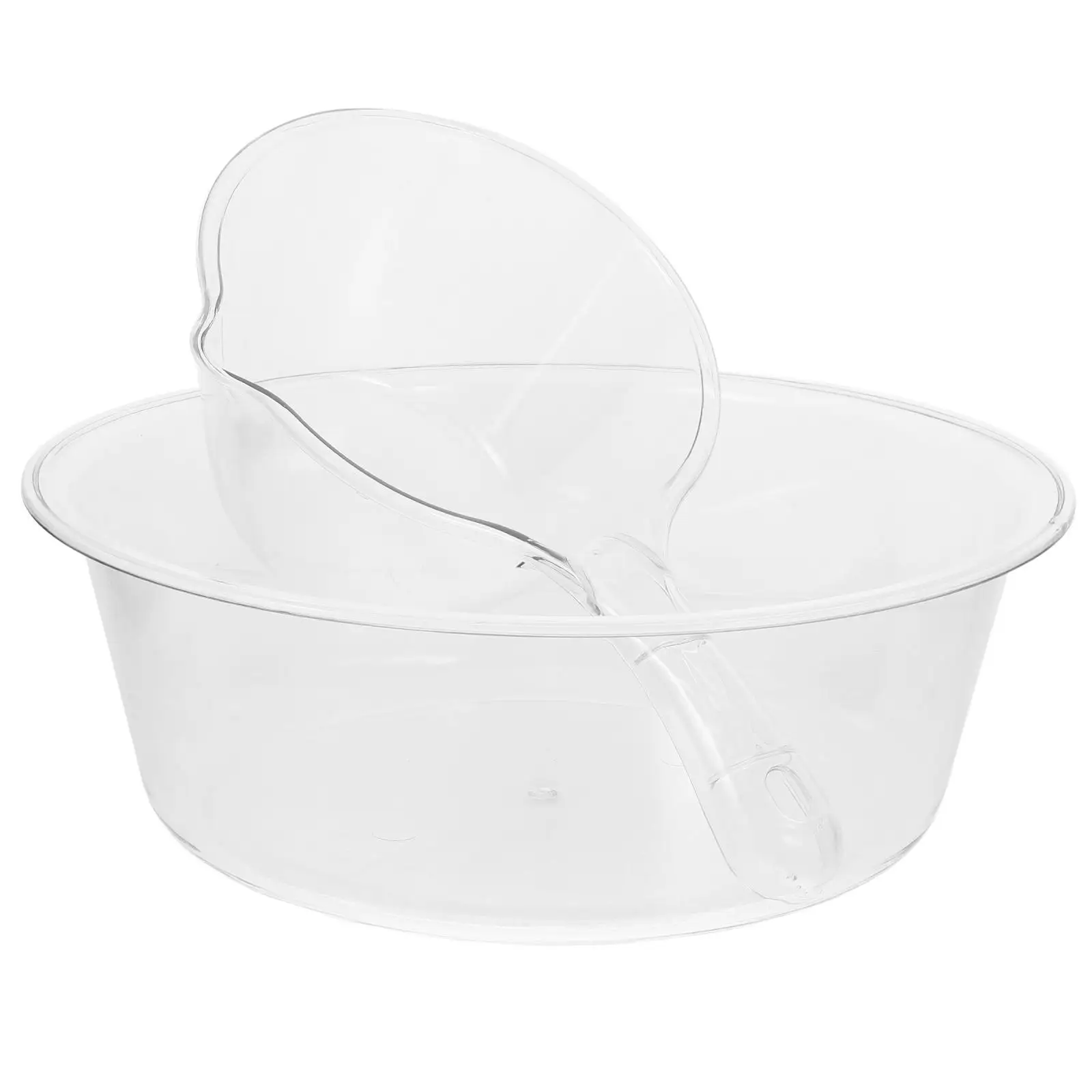 

Transparent Wash Basin PET Plastic Long H Clear Tub Kids Bath Scoop Face Cleaning Foot Soak Bowl Water Dippers Shampoo Ladle